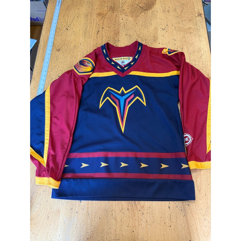 Koho Atlanta Thrashers Size S NHL Vintage Blue Maroon Hockey Jersey Canada